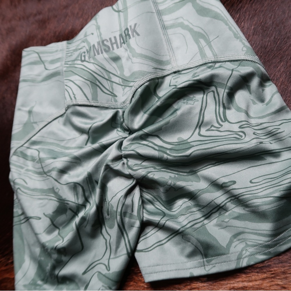 Gymshark GS Power Support Shorts Green Print